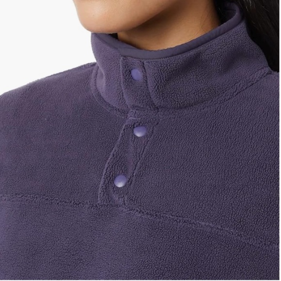 32 Degrees Women's 1/4 Snap Fleece Pullover  Purple Blue Large - Picture 3 of 4